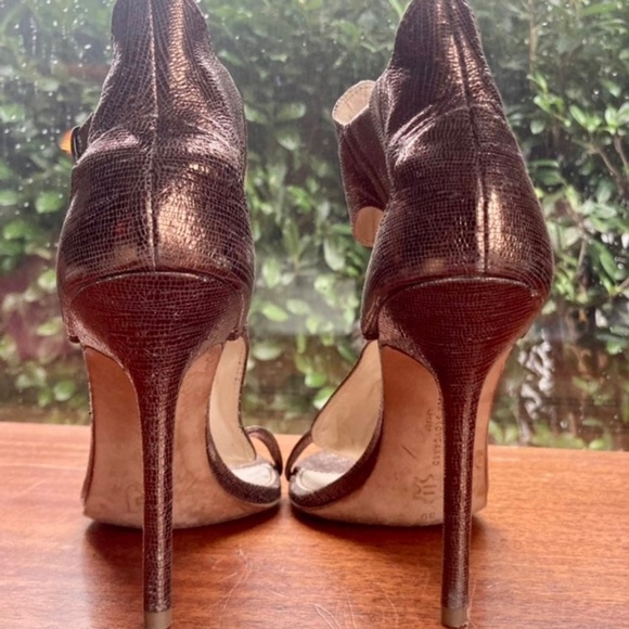 Camilla Skovgaard 39 / 8.5 Runway Metallic Ankle Buckle Burnt Toffee Bronze Heel - Picture 4 of 8